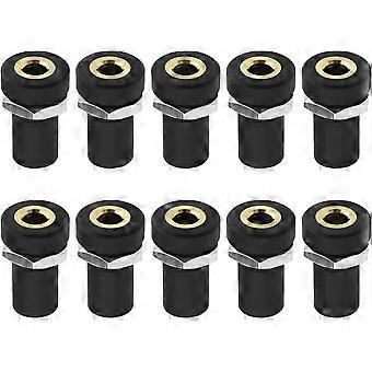 10 szt. 3,5 mm żeńskie gniazdo mono do montażu panelowego z nakrętkami Gniazda mono 3,5 mm do montażu panelowego złącza lutowane Akcesoria do odtwarzaczy CD Laptopy Cyfrowe DVD