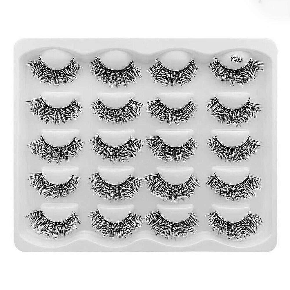 10 pairs of 3d mink eyelashes natural false eyelashes dramatic volume false eyelashes makeup eyelashes silk eyelashes