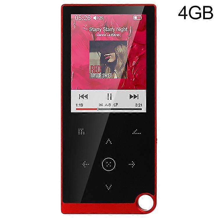 E05 2.4 inch Touch-Button MP4 / MP3 Lossless Music Player, Support E-Book / Alarm Clock / Timer Shutdown, Memory Capacity: 4GB without Bluetooth(Red)