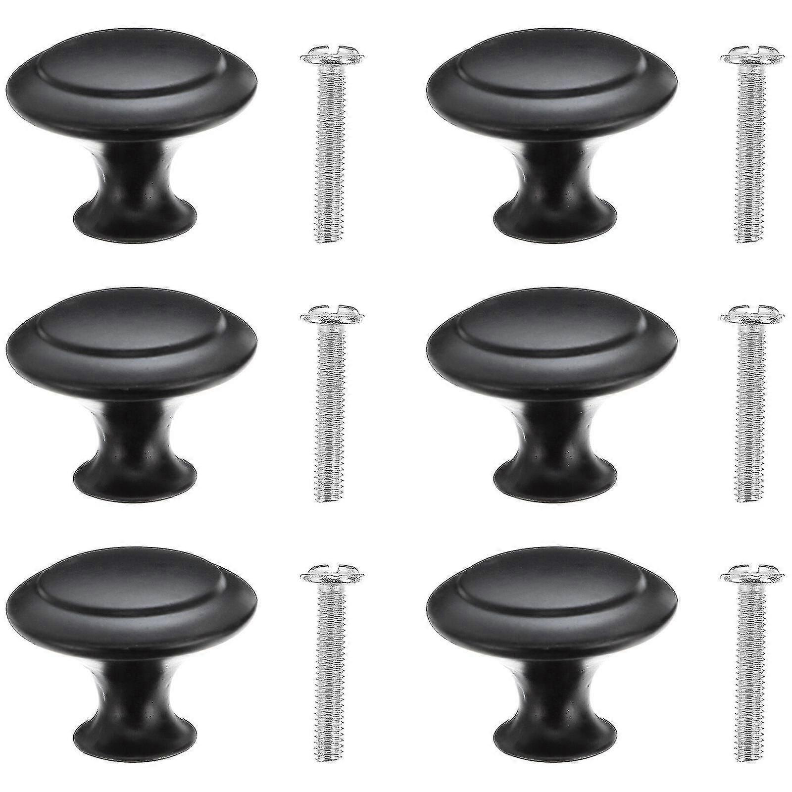 30 Sets Round Knobs With Mounting Screws Drawer Cabinets Wardrobe Knob Door Pull[jkw]