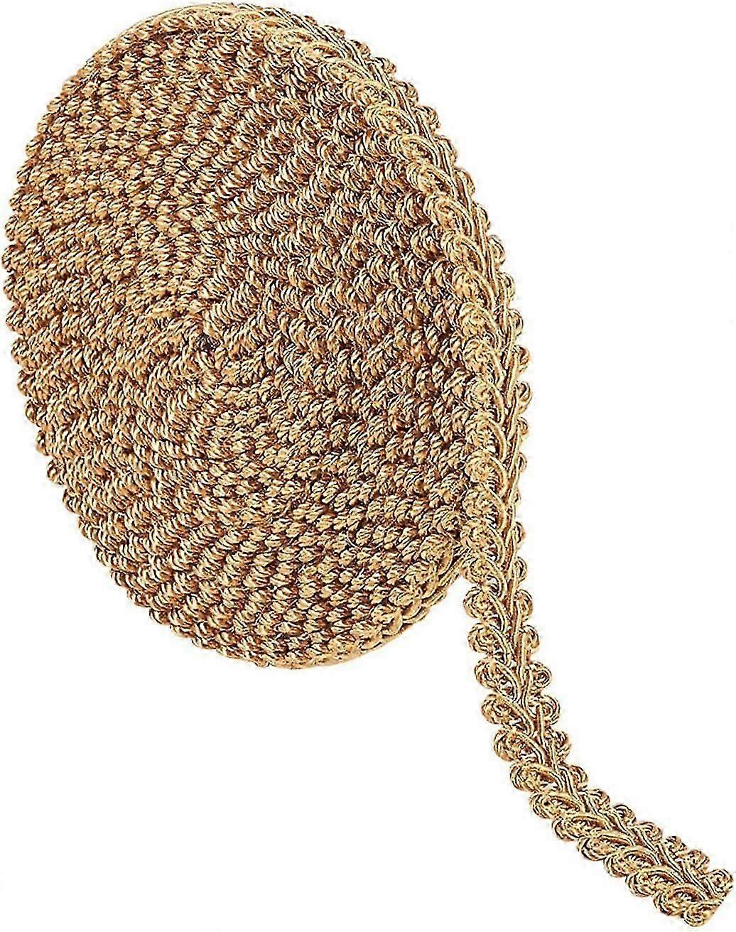 Golden Polyester Gimp Braid Trim for Crafts