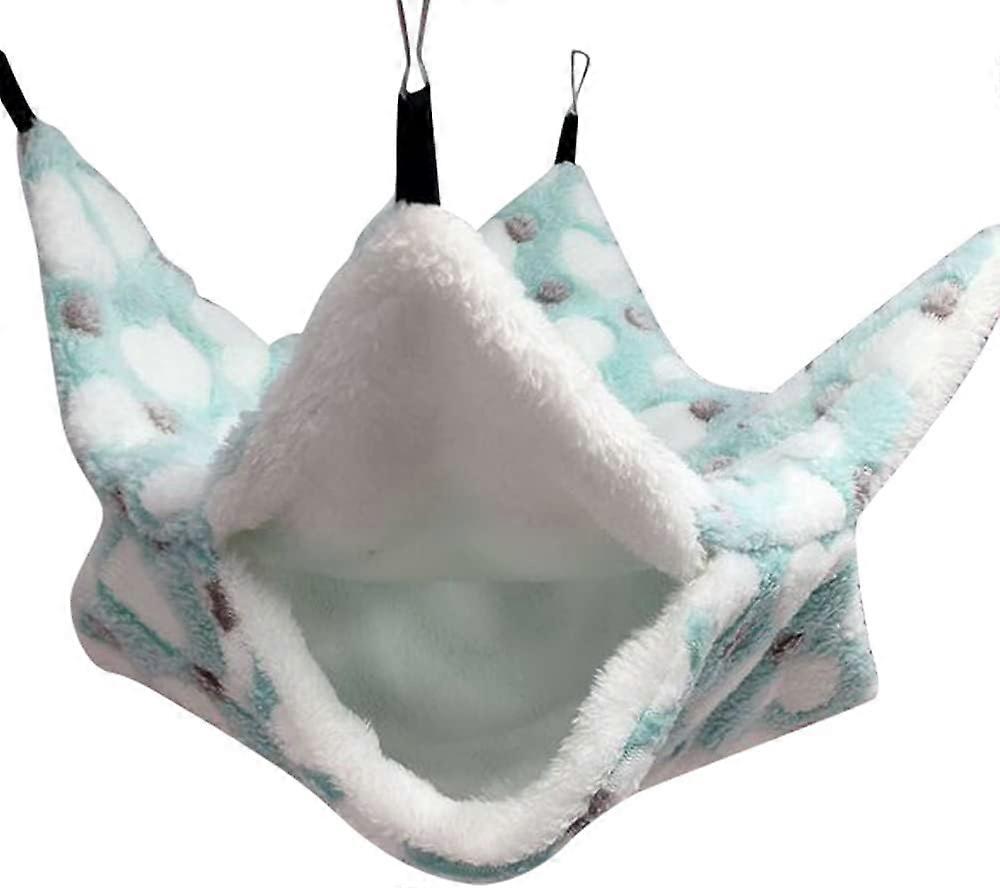 Pet Cage Hammock For Small Animals, Double Layer Hammock Comfortable Material Coral Fleece Easy To Install Machine Washable Hanging Tunnel For Pet