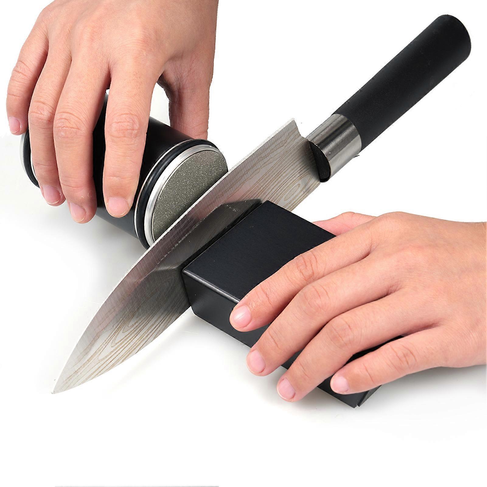 Knife Sharpener Tool Rolling Knife Sharpeners Kit Kitchen Knivies Sharpener with 2 Grinding Blocks Knife Sharpening with 15 and 20 Degree
