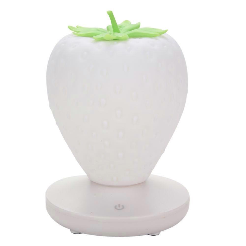 Strawberry LED USB Rechargeable Night Light for Bedroom, Adjustable Brightness, Decorative Bedside Lamp, Soft Glow