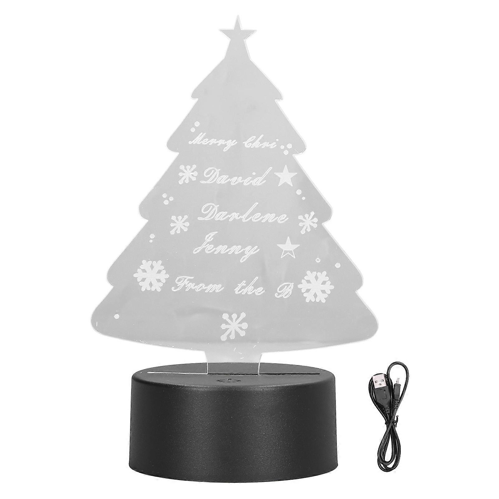 3D Tree Lamp with Soft LED Light, Adjustable Colors, Touch Control, Acrylic Material, USB or Battery Powered Night Light