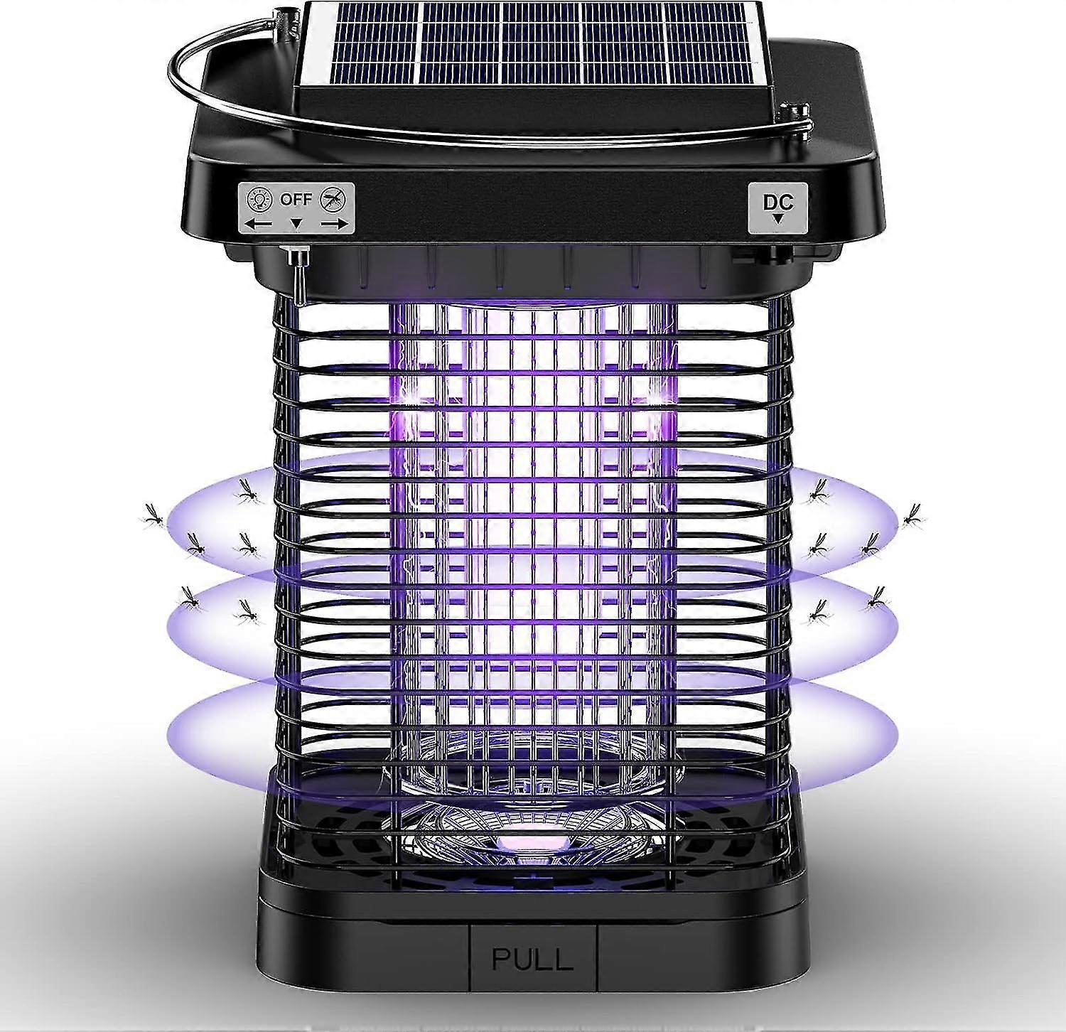 Fly Killer, Professional Electric Fly Killer with IP65 Waterproof, Solar Lights Bug Zapper Insect Ki