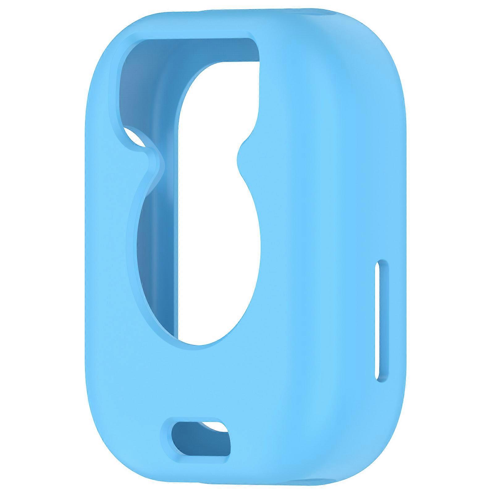 Half Coverage Watch Bumper Case for Watch Fit 3 Protector Cover Scratchproof Housing Replacement Silicone Cover  sky blue