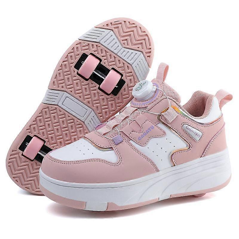 TUINANLE Sneakers with Wheels Roller Skates Shoes Boys Girls Children Kids Sports 4 Rollers Boots