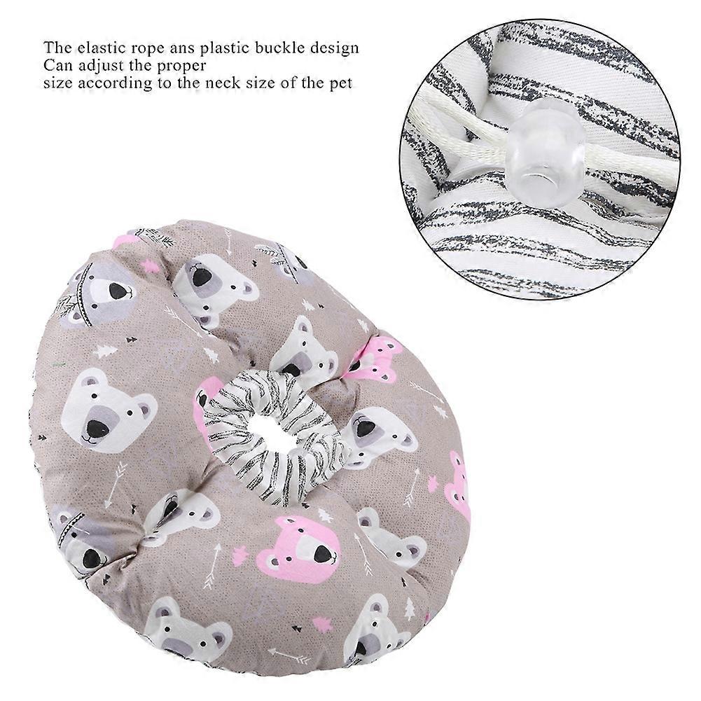 Edge Circle Cat Protection Collar 29cm Adjustable Coffee Brown