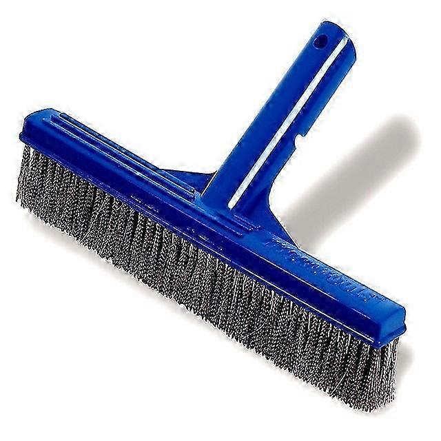 10 Inch Heavy Duty Stainless Steel Wire Pool Algae Brush for Concrete and Gunite Pools and Walkways