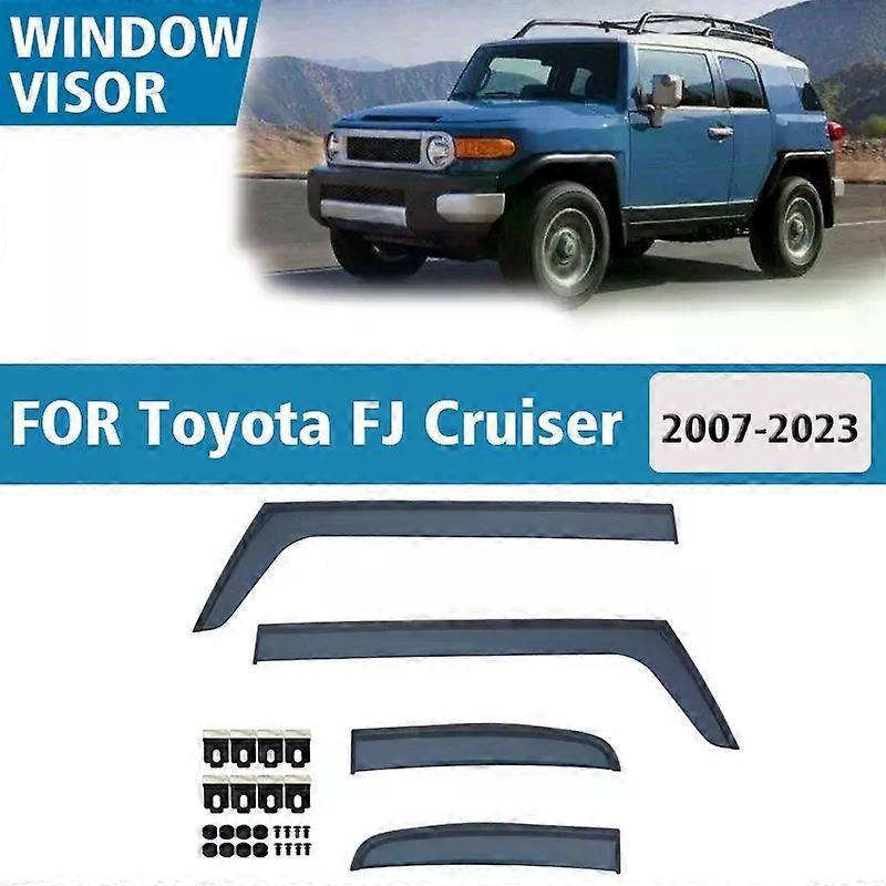 Compatible FOR Toyota FJ Cruiser 2007-2023 Window Visors Rain Guard Windows Rain Cover Deflector Awning Shield Vent Guard Shade Cover Trim