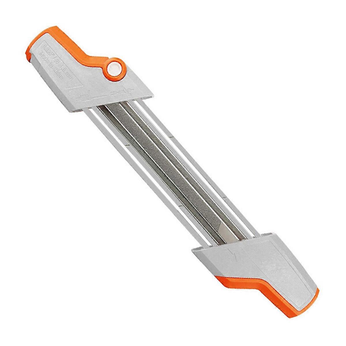 2 in 1 Chainsaw Chain Sharpener for 3/8" P 4.0mm, Alloy Material Corrosion Resistance Easy File for Safe Faster Filing, Quick Sharpening Durable and