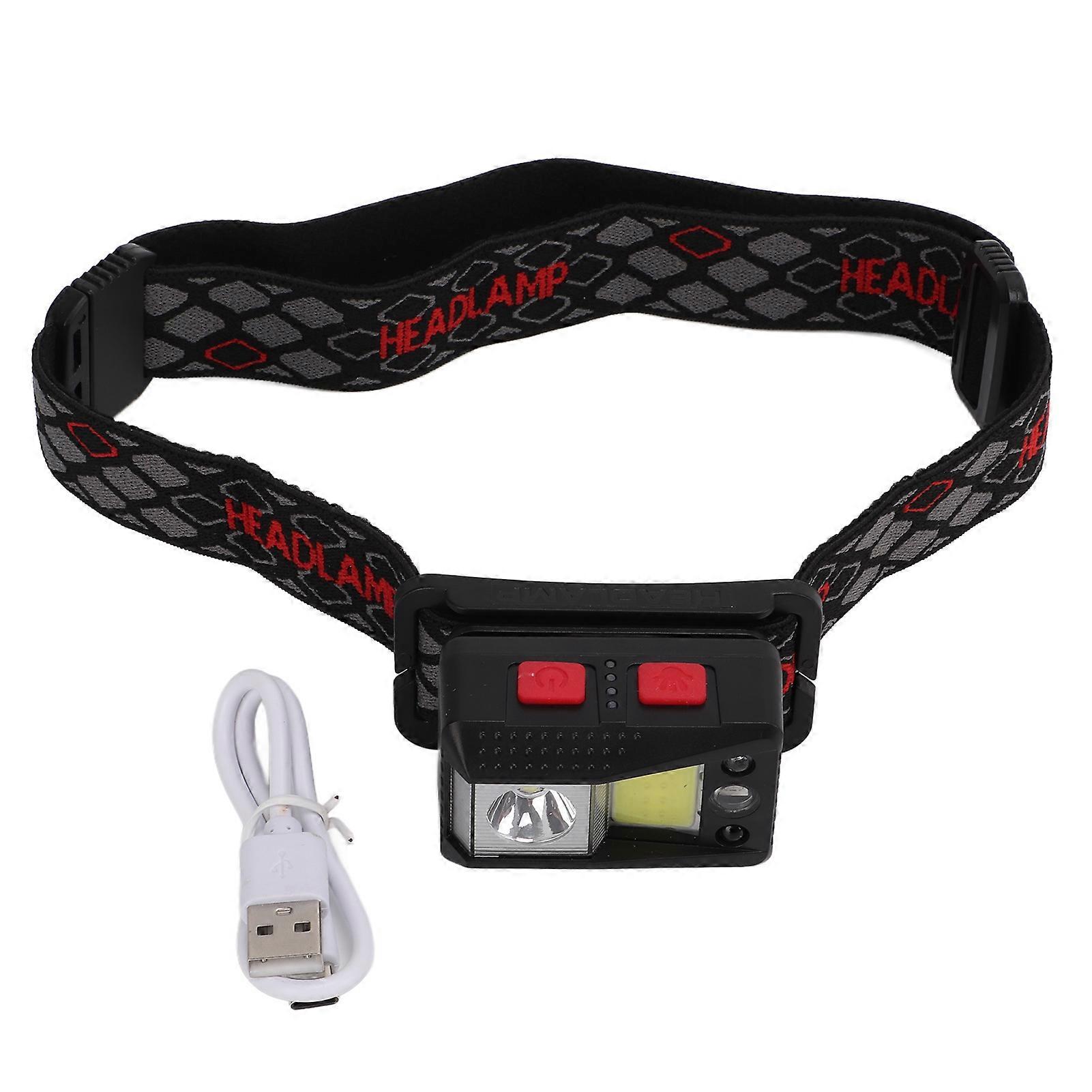 XPG+COB Headlamp Motion Sensor USB Rechargeable Head Lamp for Running Outdoor Mountaineering