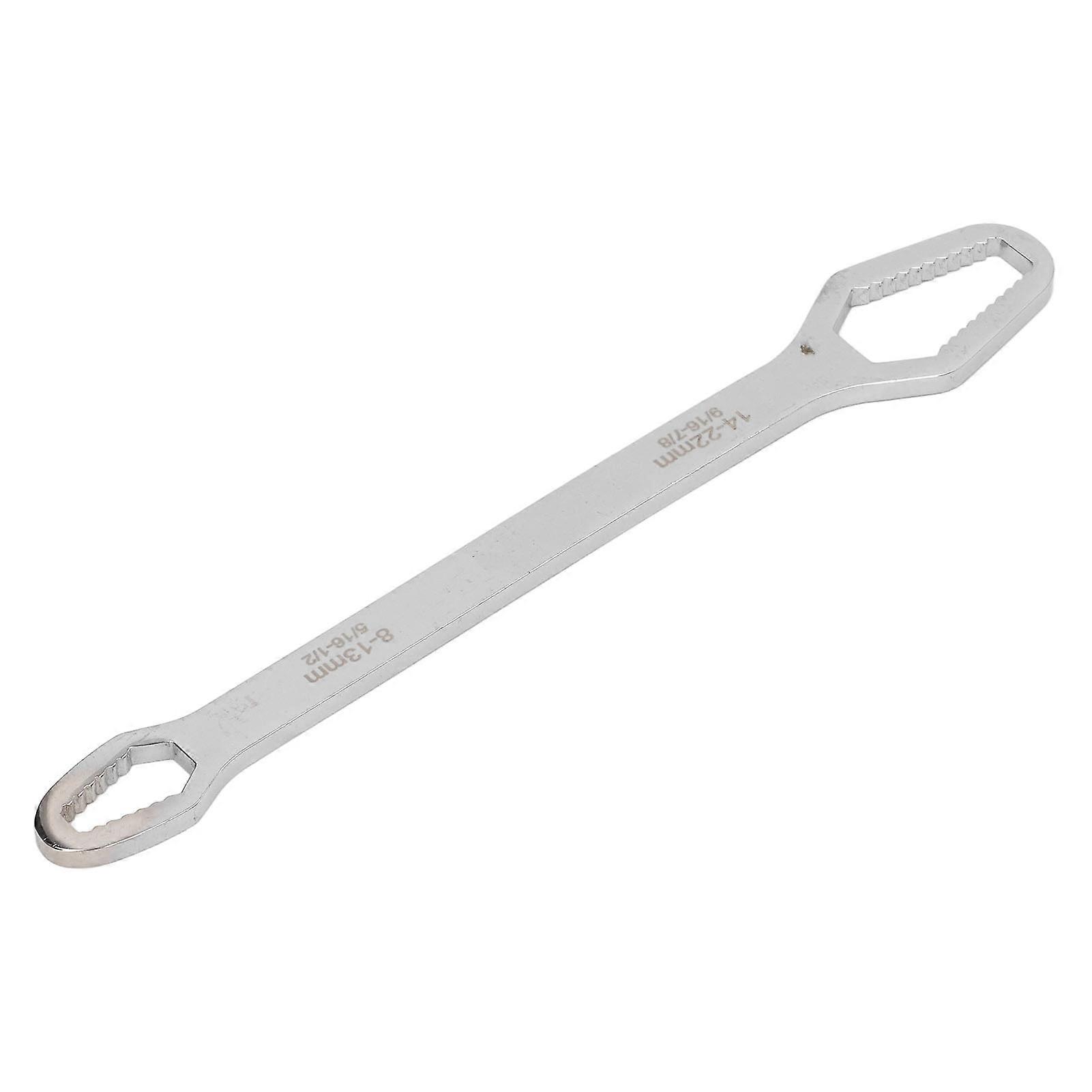 Double Ended Self Wrench Multifunctional Adjustable 8‑22mm Self Tightening Spanner for Auto Repair
