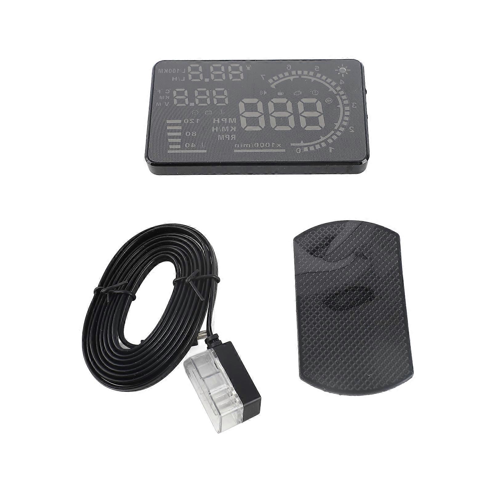 Car up OBDⅡ 5.5inch Large Screen Projector Digital Head Up Display Speedometer MPH RPM Overspeed Warning Safe Driving