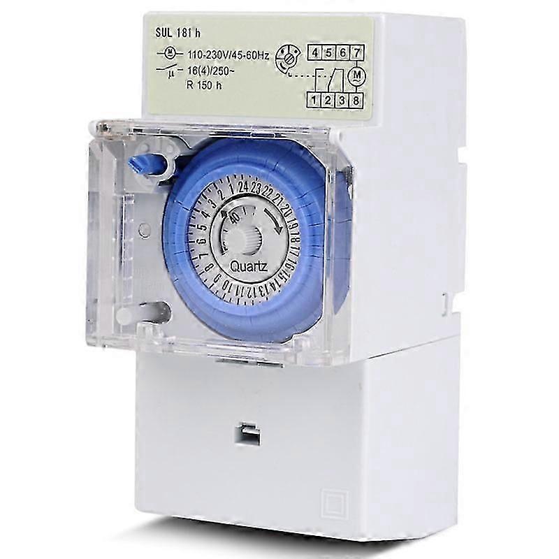 SUL181H Mechanical Timer Switch 220V 16A 24H 8 Settings Manual/Auto Controller