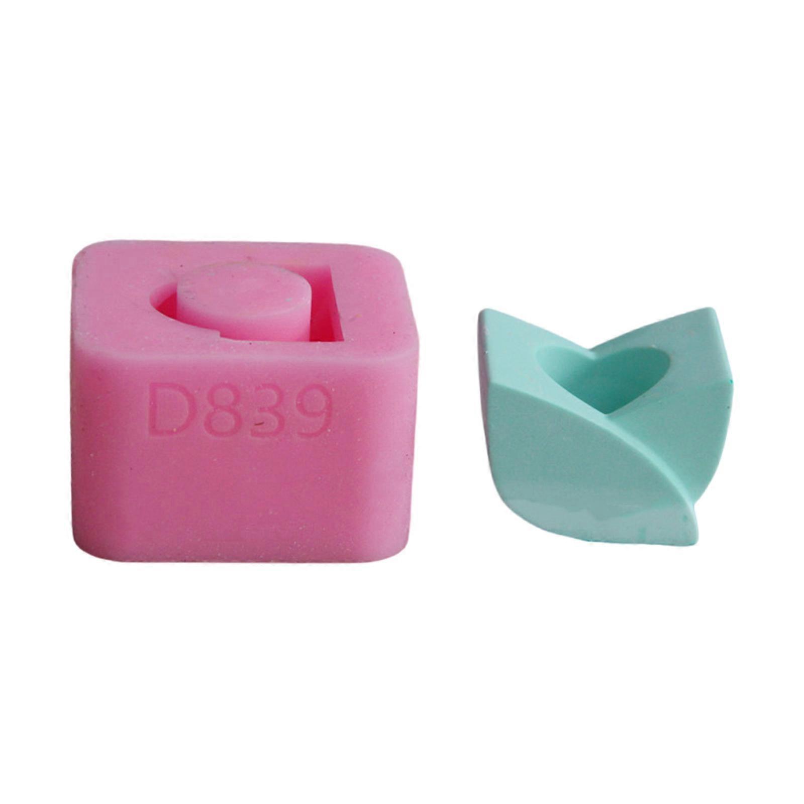 3D Flower Shape Silicone Candle Stand Molds for Making Candle Holder 3D Leaf Shape Resin Silicone Molds for Candlestick