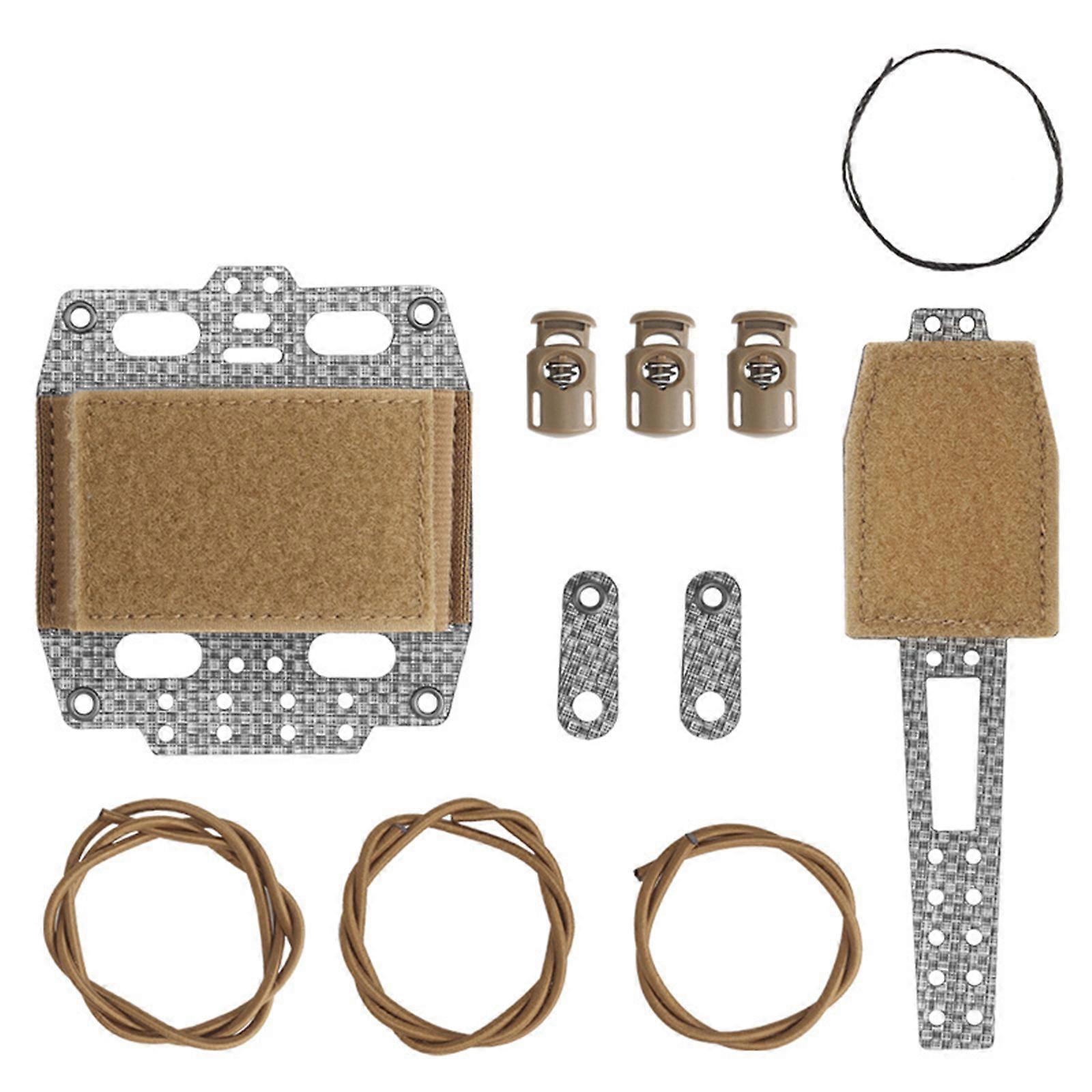 Night Device Battery Holder Pouches with Elastic String and Spring Cord Lock Hunting Headgear Accessories sand color