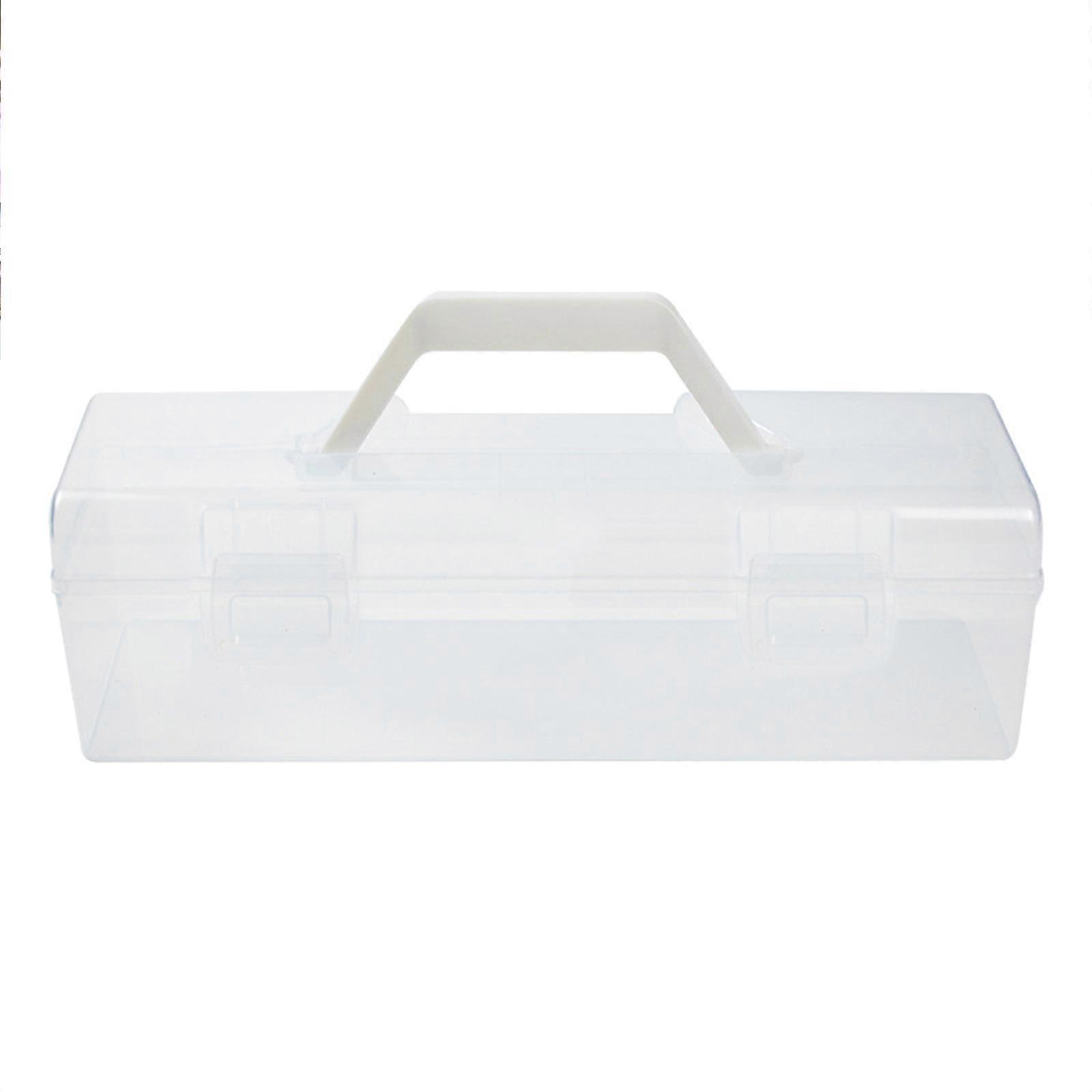MultiFunctional Tool Box Clear Container for Fishing Gear, Arts and Crafts Materials, for Storing and Transporting