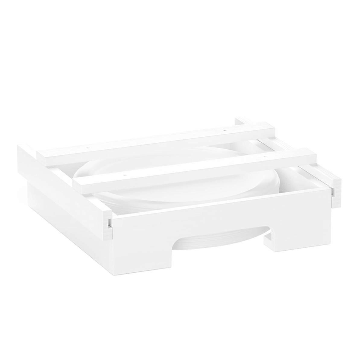 9/10-Inch Bamboo Paper Plate Dispenser -Cabinet & Countertop Holder C