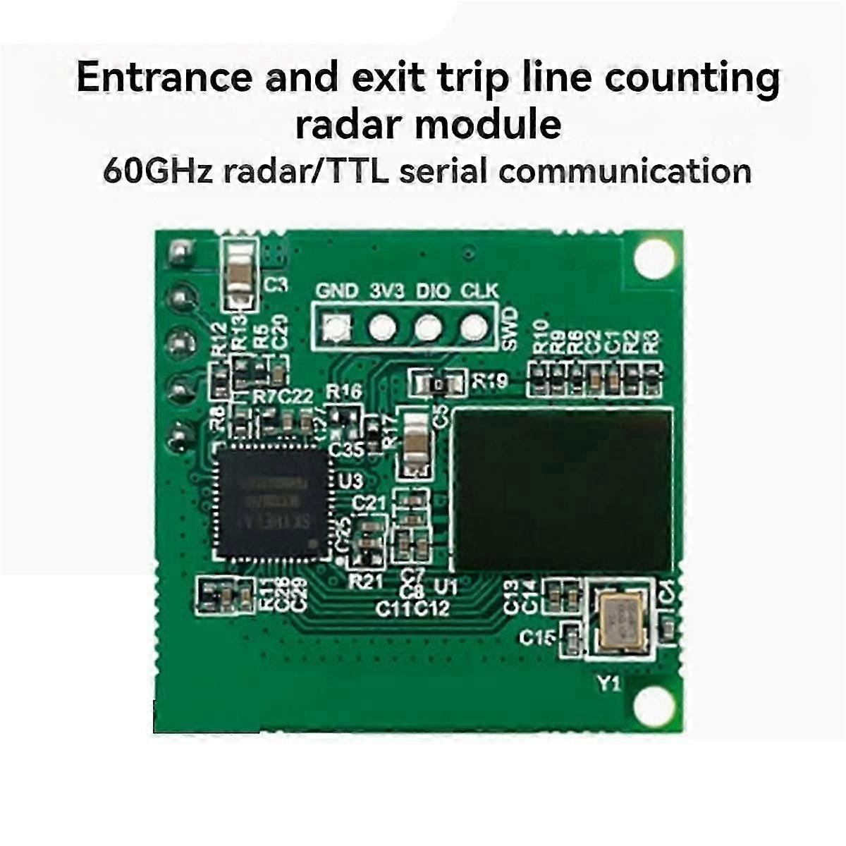 LD6001C 60GHz MmWave Radar Sensor+CH340 Board Passenger Flow Statistics Sensor Module Entranc/Exit