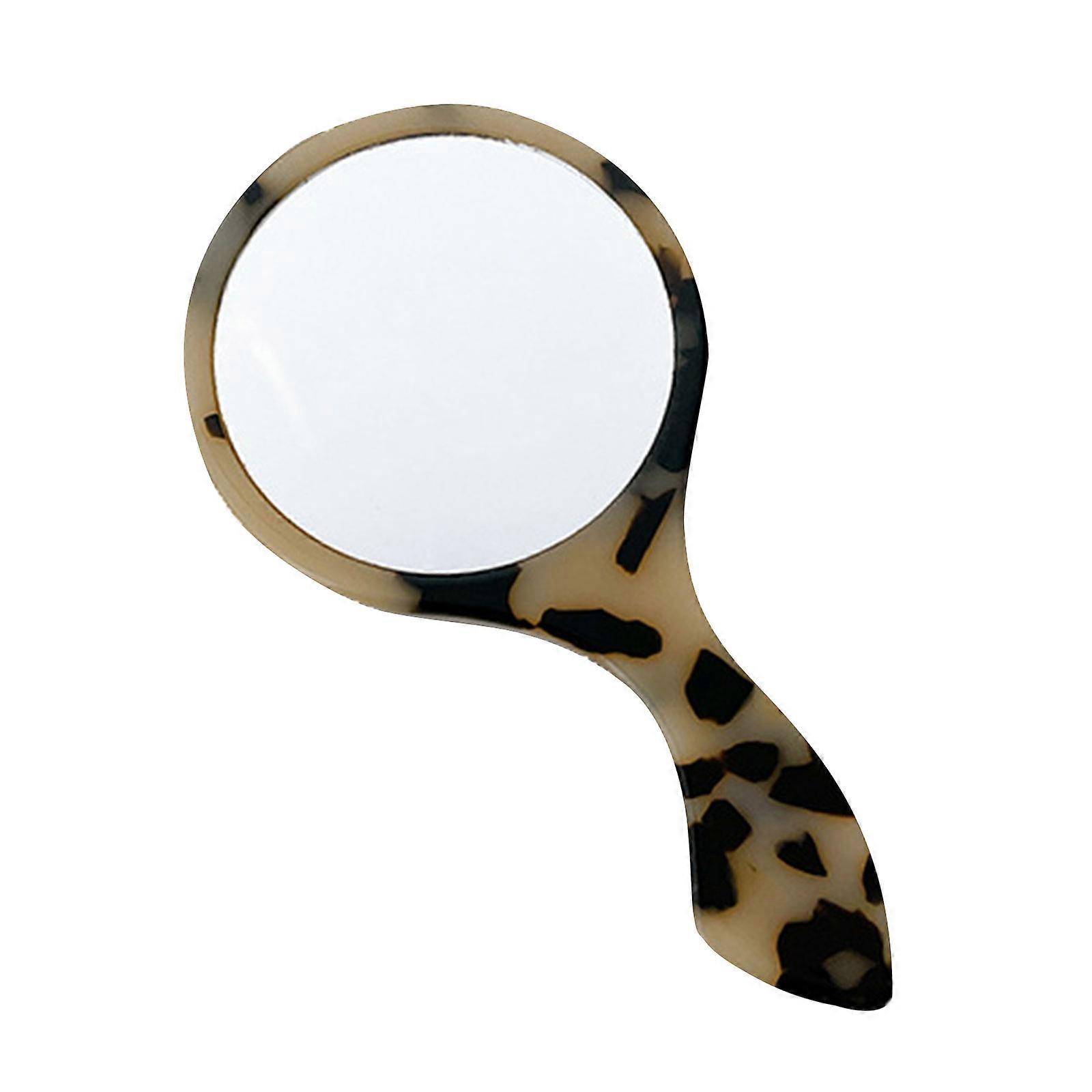 for Creative Makeup Mirror Handheld Cosmetic Mirror with Handle Cute Salon Mirro Rice tortoiseshell