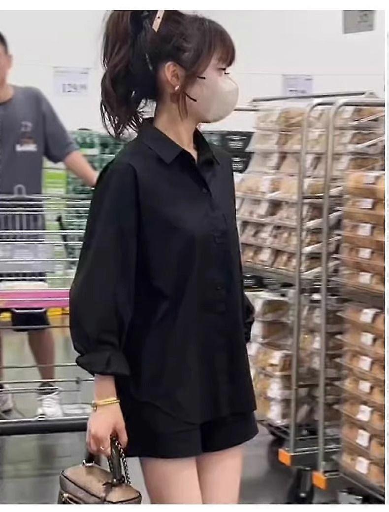 Chemise décontractée pour femmes à la mode élégant Printemps et automne Top Loose Design Niche Shirt All-Matching