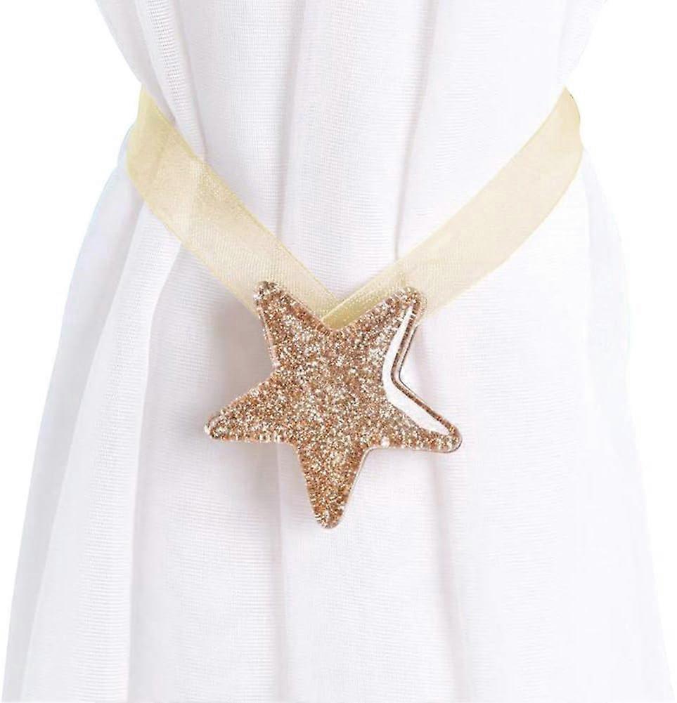 Home Addition, Blingbling Star Design, Stretchy Wrap Holdbacks, No Drilling Installation