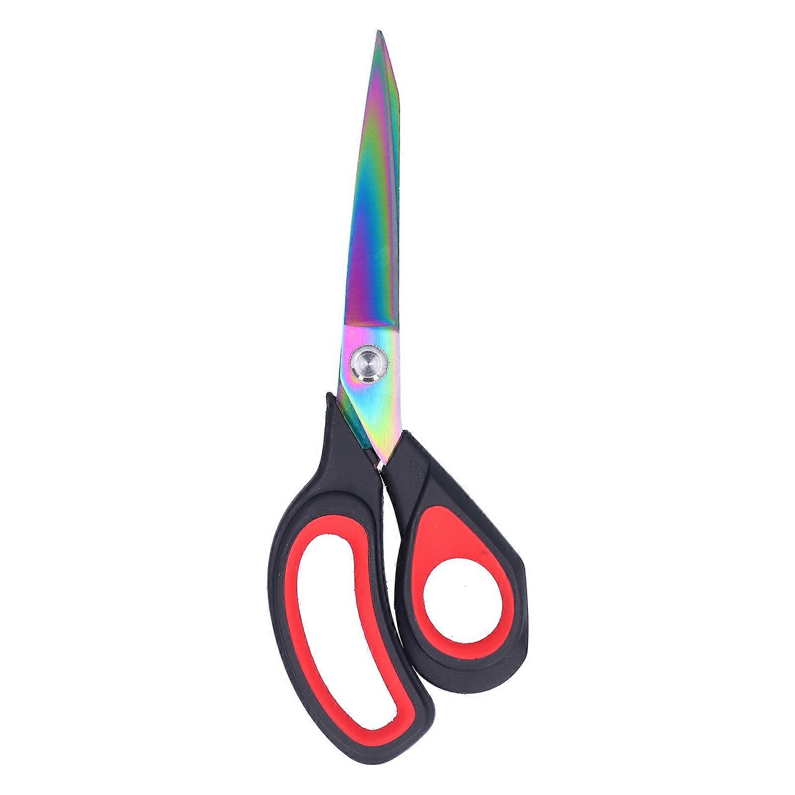 Professional sewing scissors tailor scissors sharp fabric sewing scissors colorful heads black and red handles