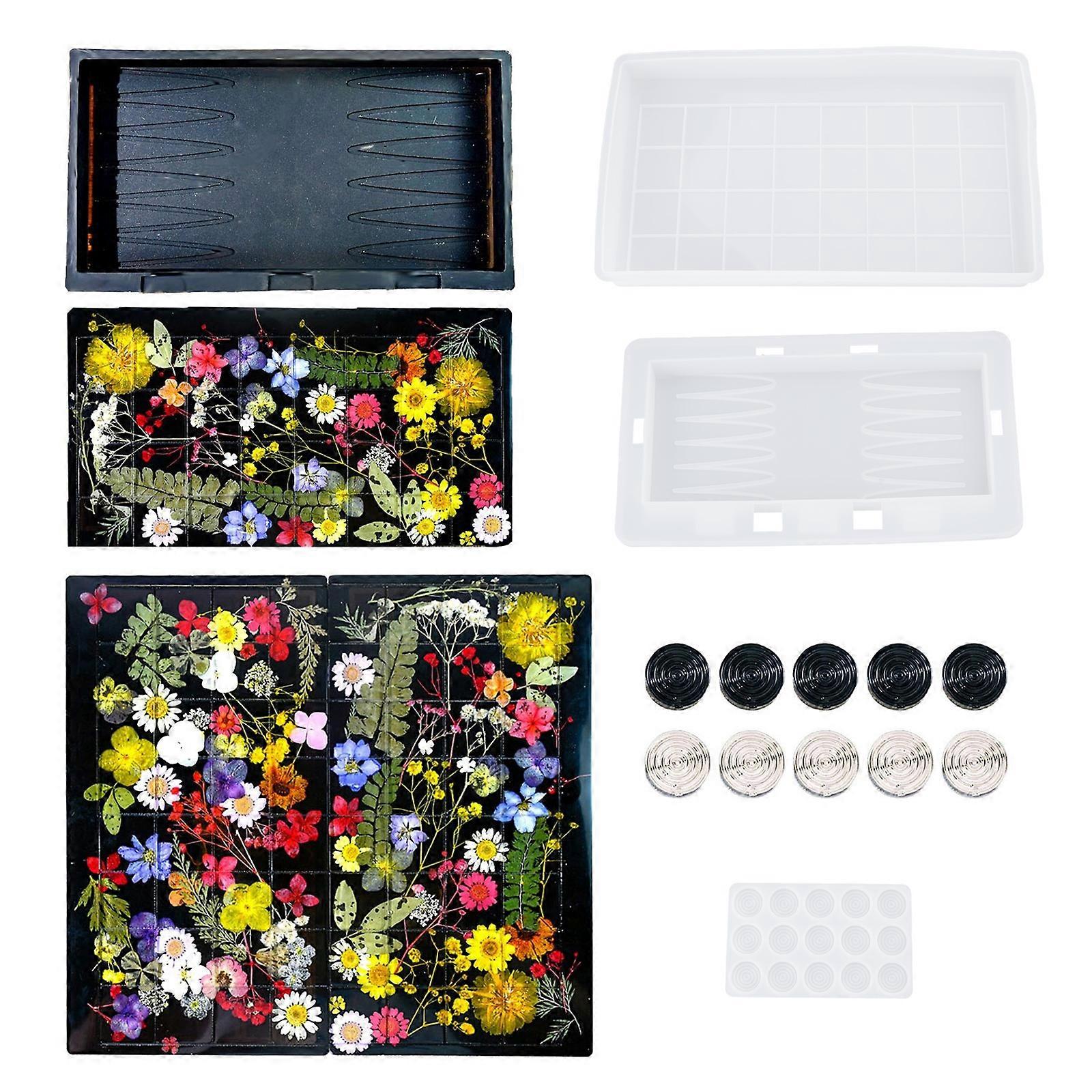 Multifunctional Silicone Container Molds for Checkers and Chess Storage Holder Mold for Board Game Enthusiasts