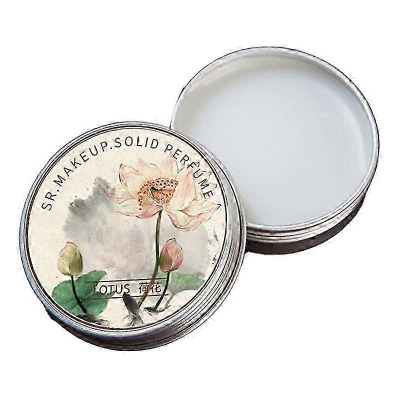 5Pcs Women Solid Perfume Portable Solid Fragrances(Lotus)