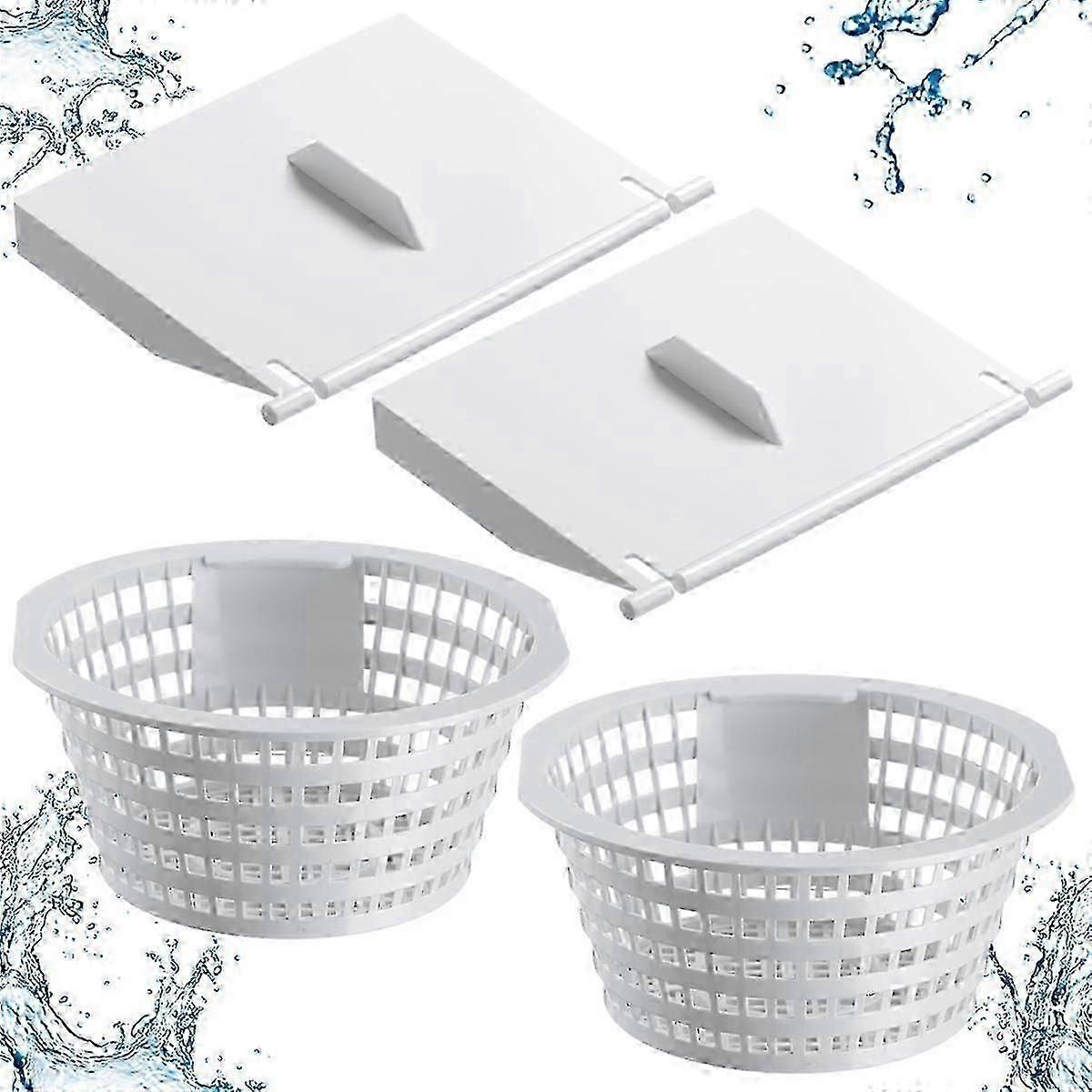 8926 Skimmer Replacement Weir Door Flap and 8928 Pool Skimmer Basket for Above Ground and in Ground