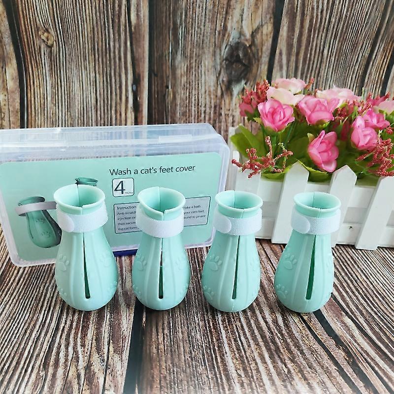 4pcs/pack Cat Bathing Scratch-Proof Foot Cover