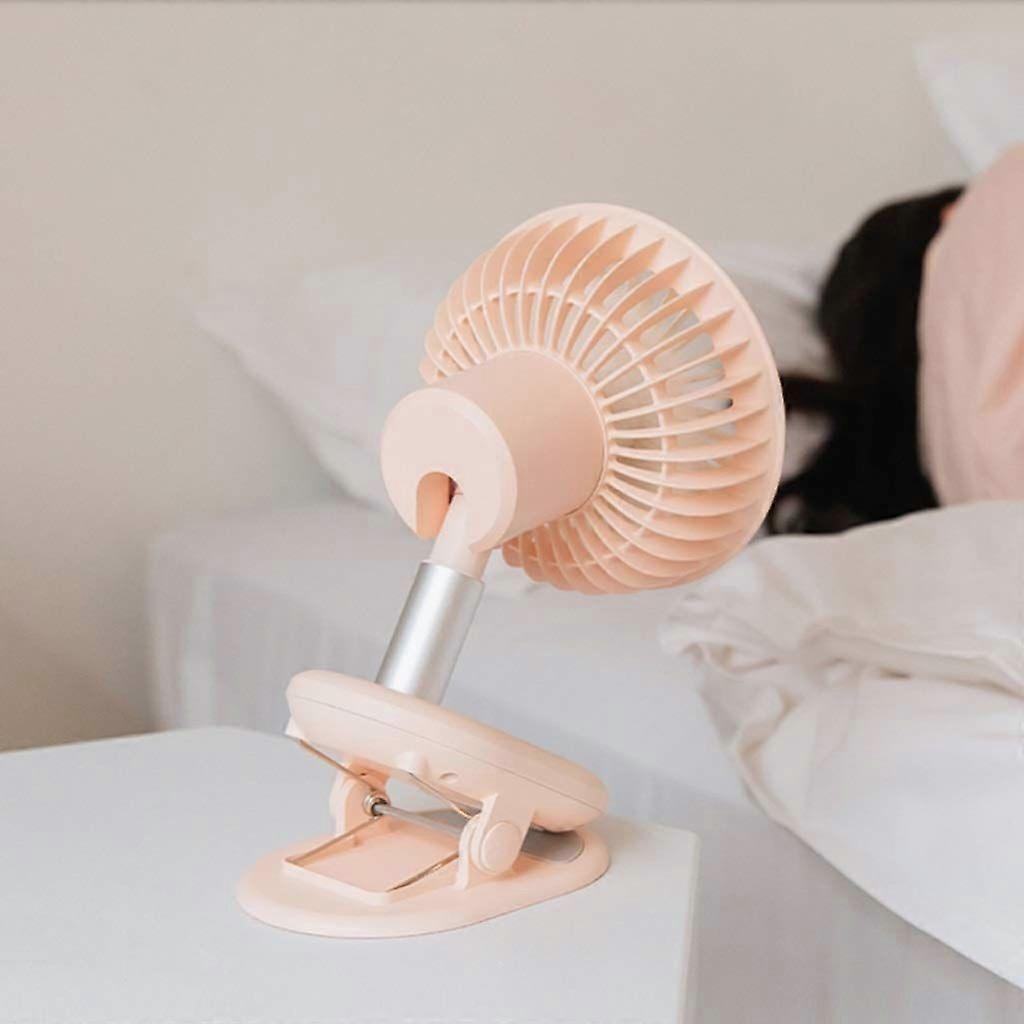 Mini Portable Rechargeable Clip Fan (Pink)