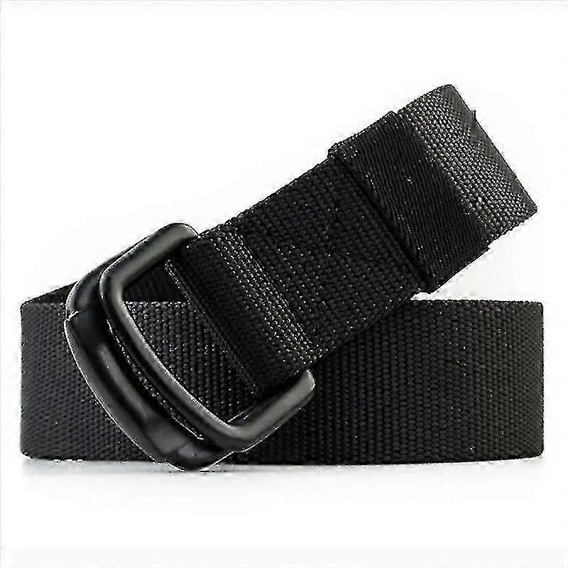 Men's Outdoor Military Belt - Canvas & Nylon Design with Double Ring Buckle