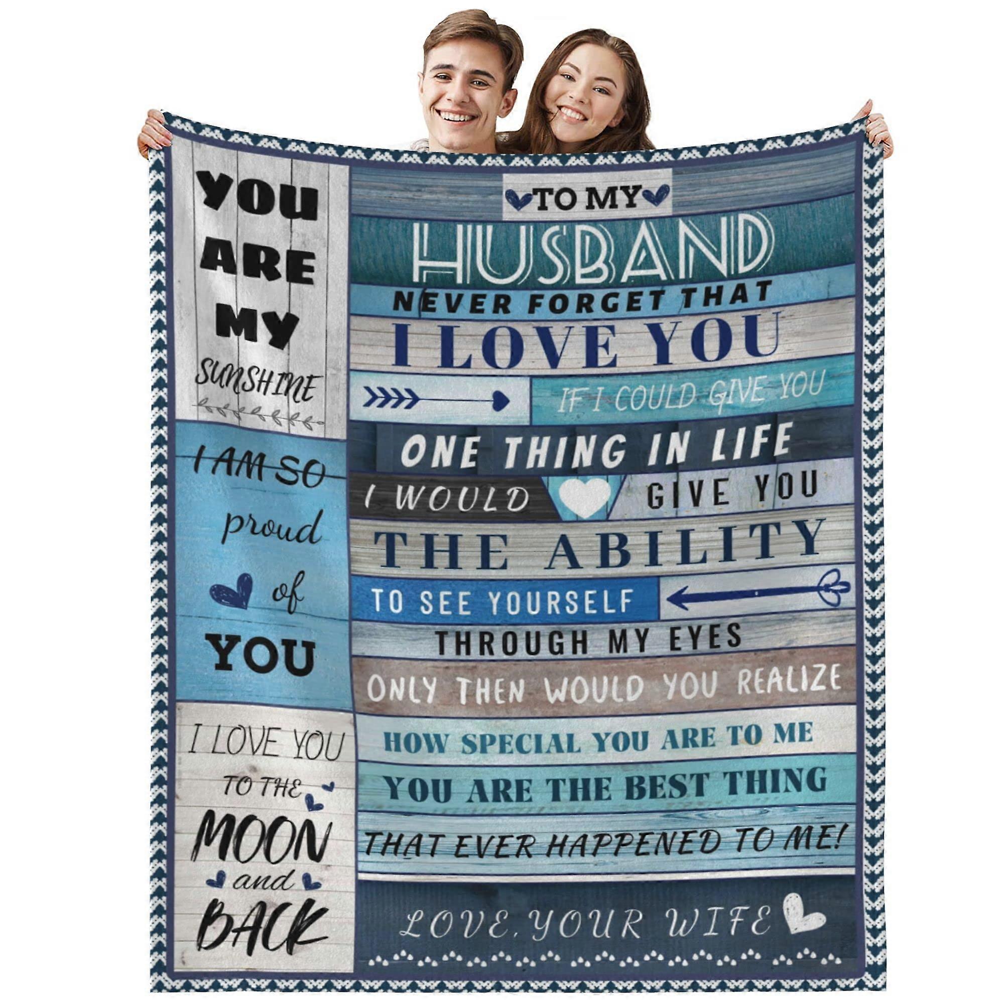 OWL QUEEN to My Husband Blanket from Wife,Romantic Anniversary Blanket for Husband