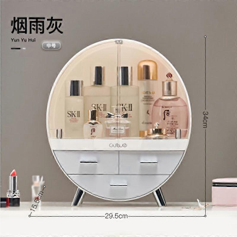 デスクトップメイク収納ボックス引き出しタイプ透明メイクアップオーガナイザー防水および防塵化粧品ジュエリーケース