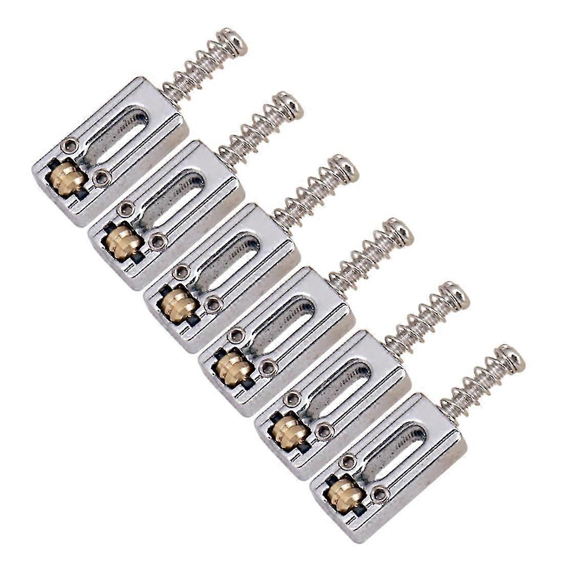 6 st metallgitarr bridge sadelboll rulle string tremolo bridge sadlar för elgitarr repl
