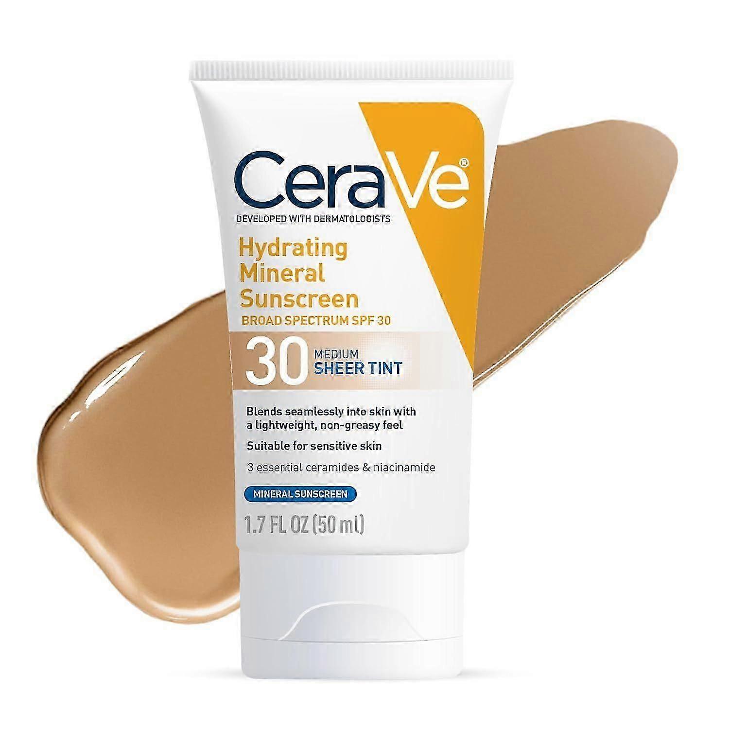 モイスチャライジング ミネラル サンスクリーン SPF 30 2 パック ホワイト、ミネラル サンスクリーン、ホワイト クリーム