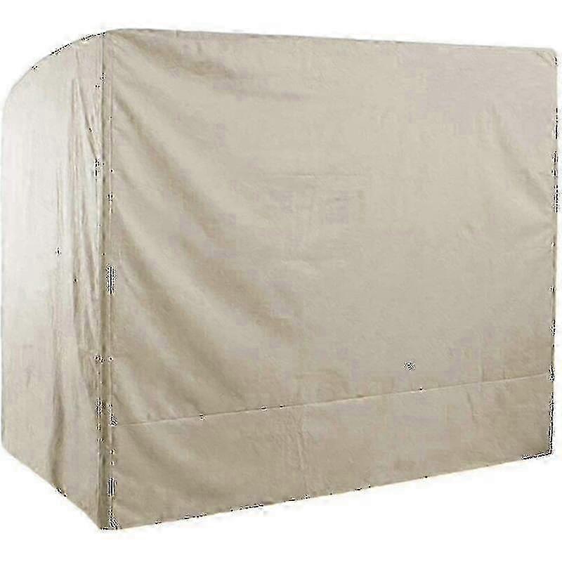 غطاء أرجوحة حديقة مقاوم للماء 3 مقاعد ، 220 × 125 × 175 سم 210 د غطاء مقعد متأرجح مضاد للأشعة فوق البنفسجية من أكسفورد غطاء واقي أرجوحة خارجي - بيج الإصدار أ