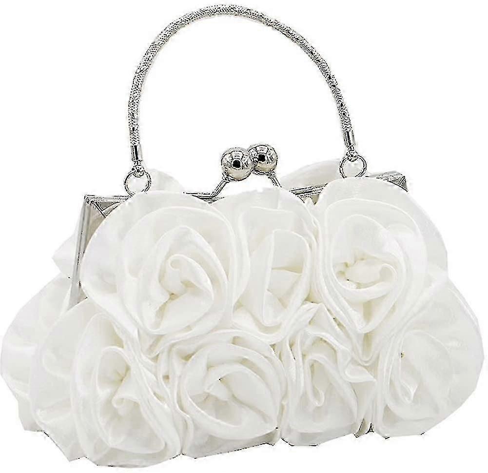 Ladies Flower Satin Evening Handbag