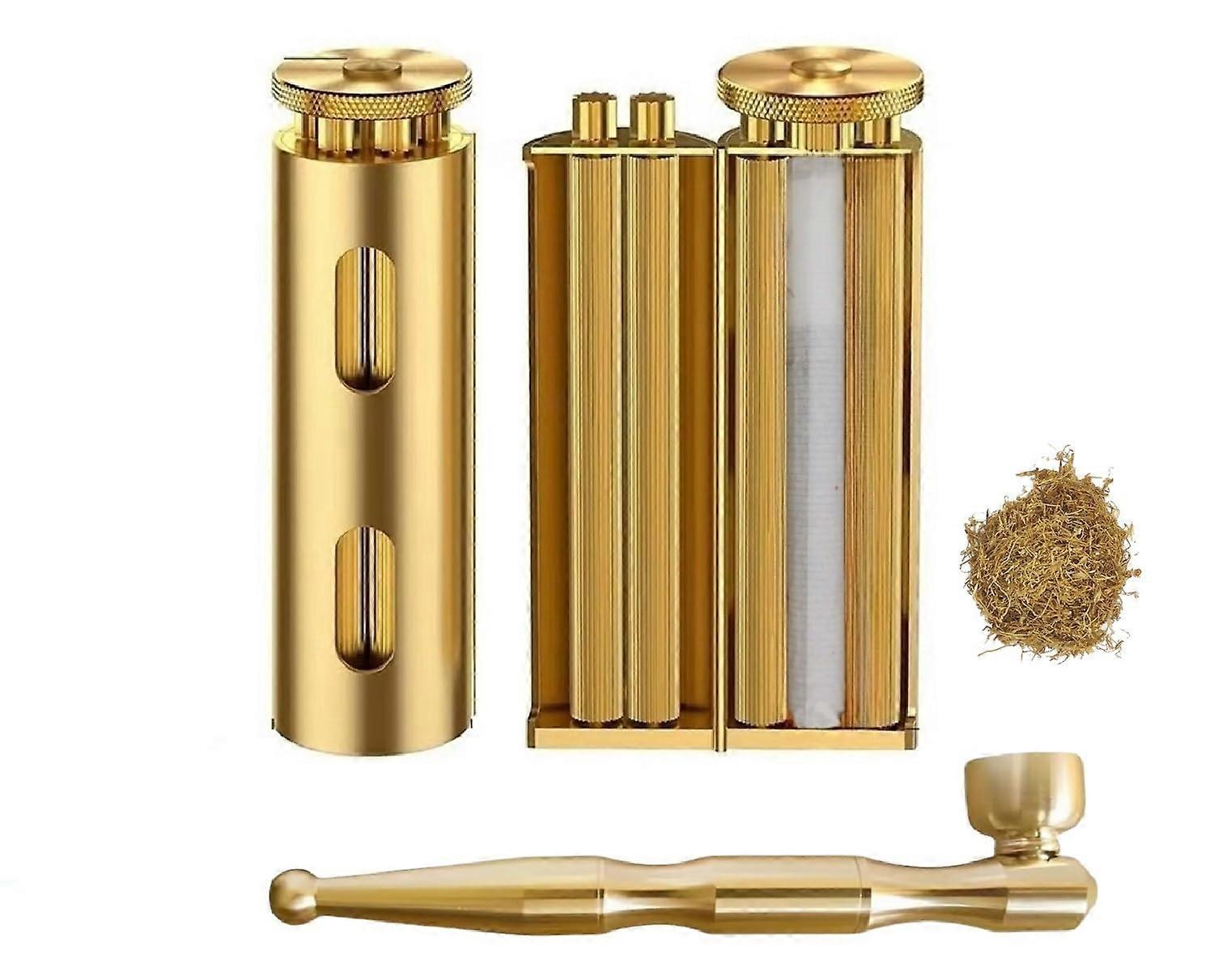 Vintage Cigarette Roller Machine - Durable Pure Copper Tobacco Roller for Easy Rolling, Compact and Portable Design