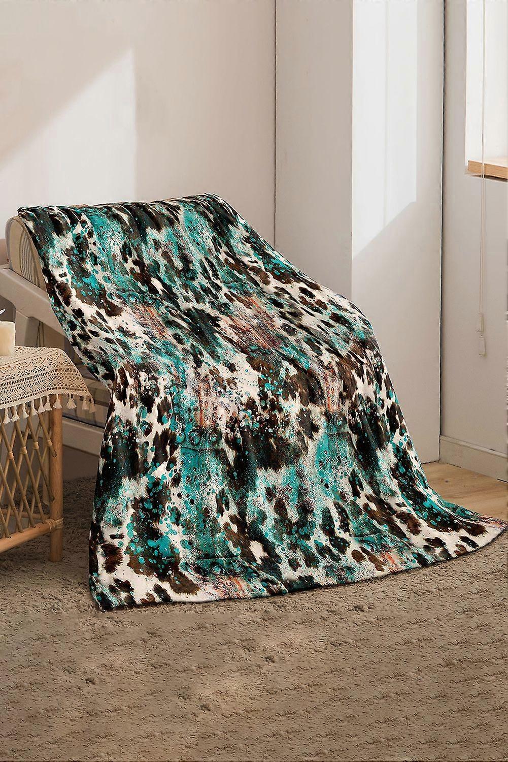 Women's Multicolour Western Style Pattern Large Flannel Blanket