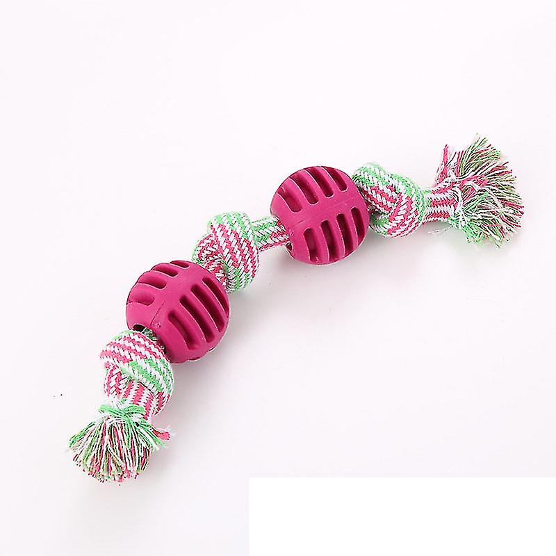Pet Cotton Rope With Double Knot Ends & Tpr Balls