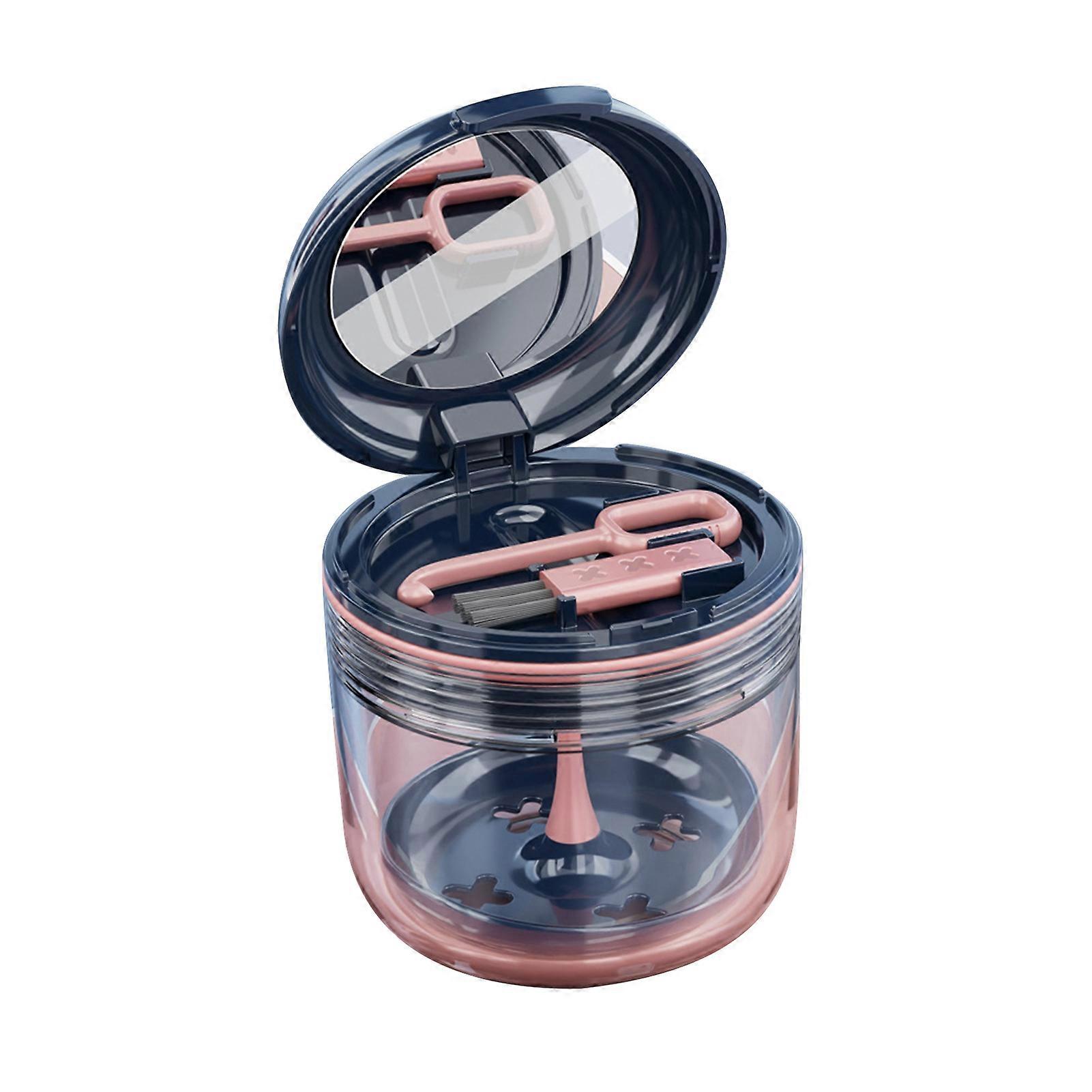 Mouth Guard Case Storage Box Good Sealing with Brush Mirror Waterproof PP Denture Box