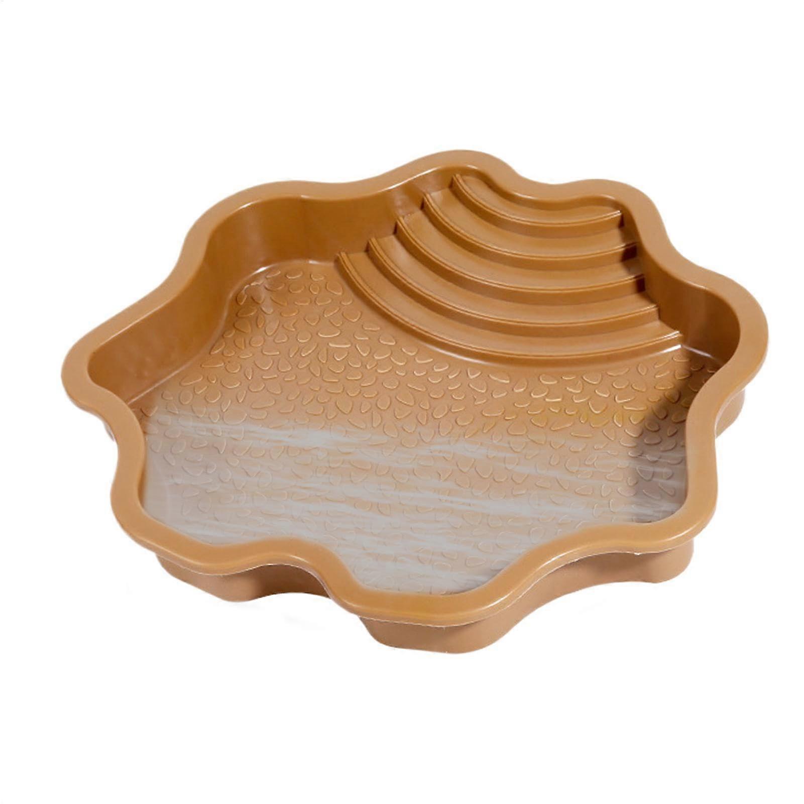 Reptile Soaking Dish for Tortoise Water Feeder with Ramp | Turtle Bath Tub and Water Dishes for Gecko and Lizard Habitat
