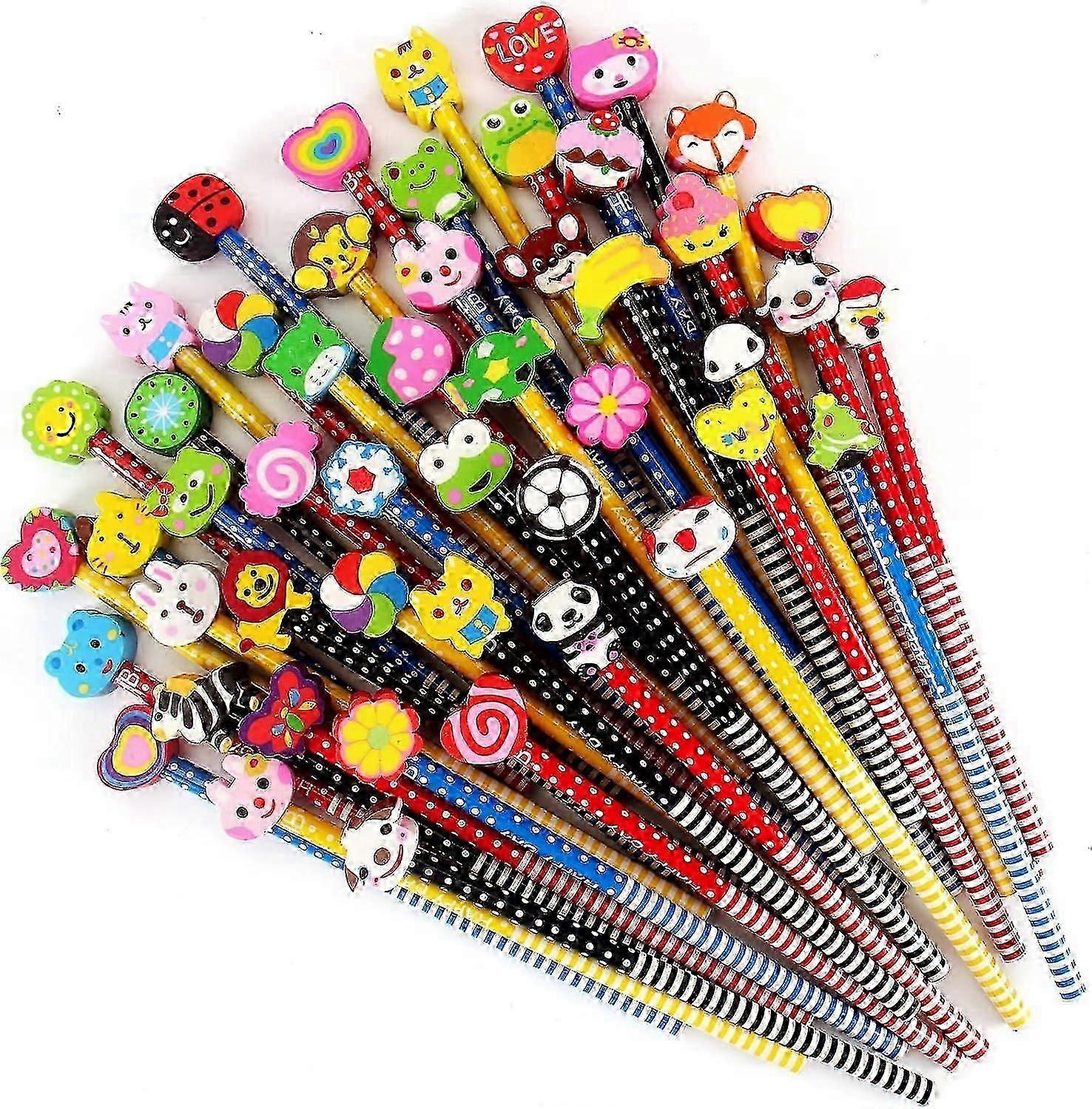 Conjunto de lápis e borracha de 30 peças, presente de lápis para crianças, lápis para crianças, lápis com borracha hwy-Bom