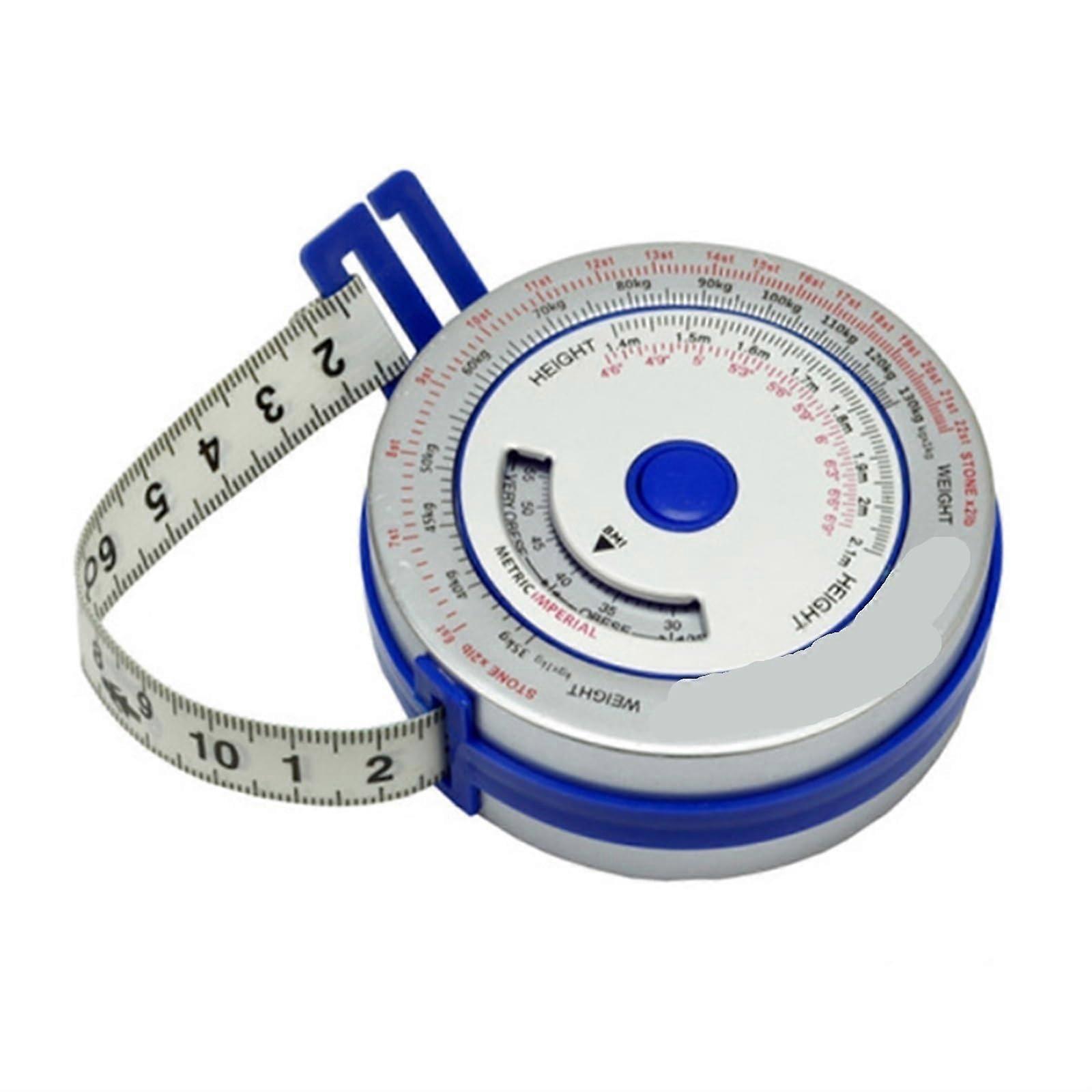 Body Tape Measure,Sewing Flexible Rule, Tape Measure Body Mass Index PushButton Retractable Locking Tape Calculator