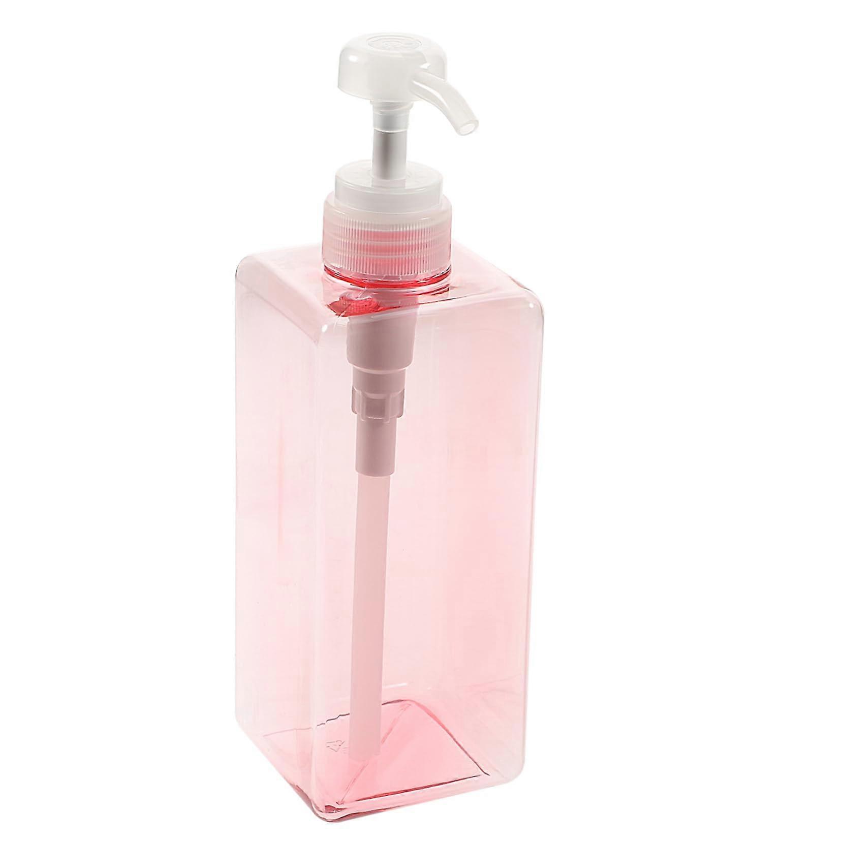 Refillable Pump Bottle Square Liquid Dispenser for Shampoo Body Wash Face Wash Lotion and Liquid Soap for Bathroom and Shower Use Ref: 1139