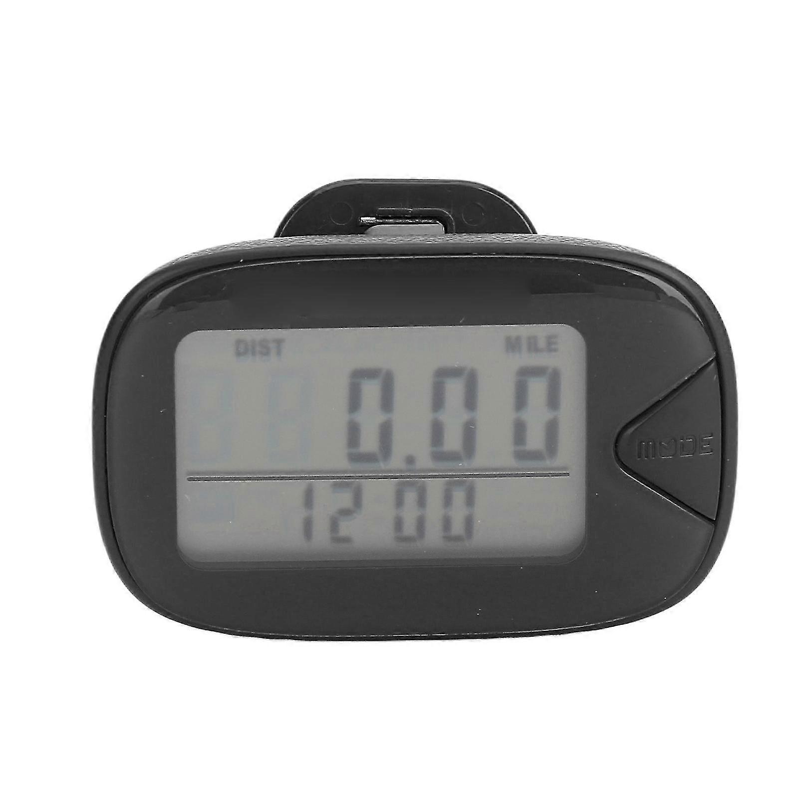 Walking Pedometer Large Digital Display Multifunctional Lightweight Accuracy Memory Step Counter for Men Women Black SZRH A-C